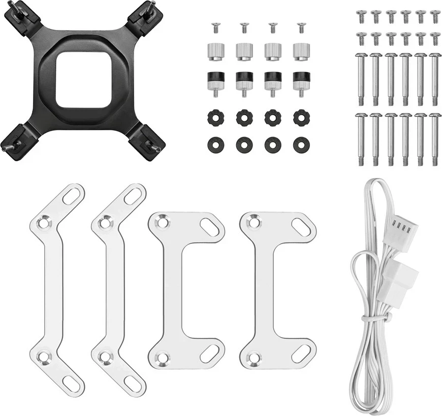 Kasë ftohëse me ujë DEEPCOOL Mystique 360 WH, 3 ventilatorë 12 cm, për procesor, E bardhë
