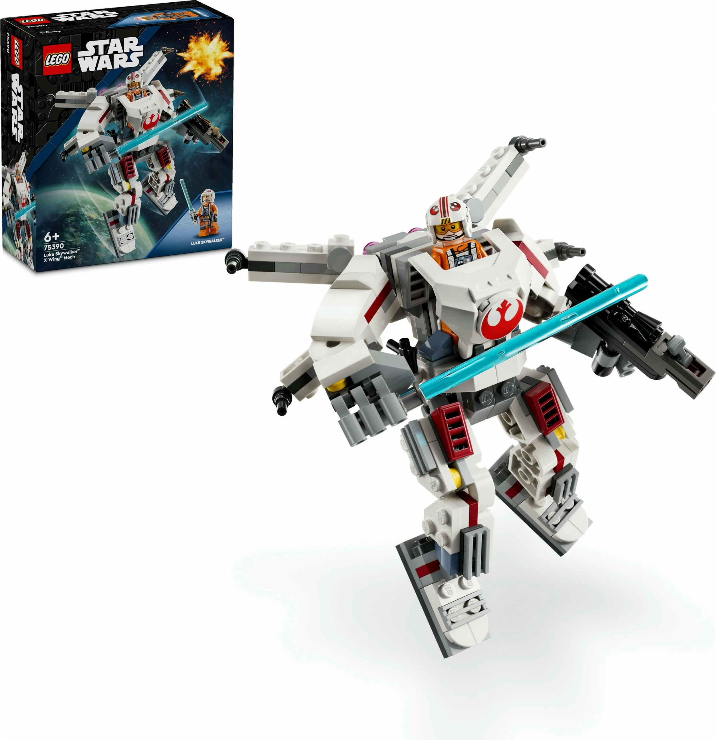 Set ndërtimi LEGO Star Wars Luke Skywalker X-Wing Mech 195 pjesë, shumëngjyrësh