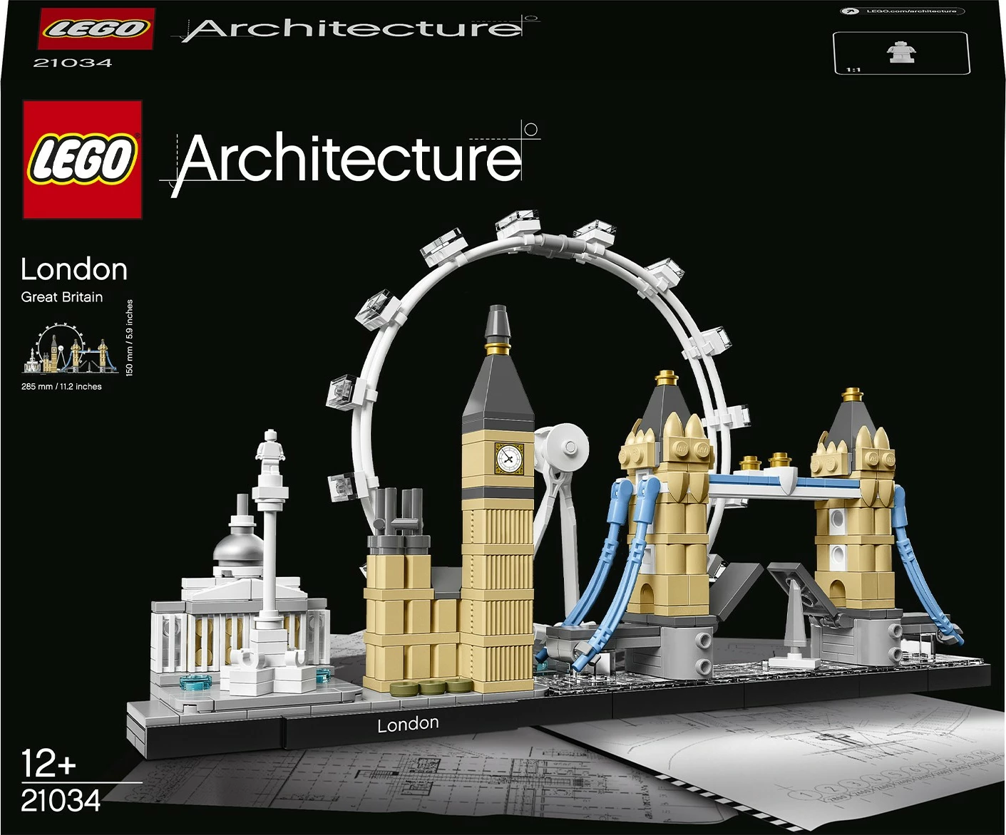 Set ndërtimi LEGO Architecture London 21034, 468 pjesë, shumëngjyrësh