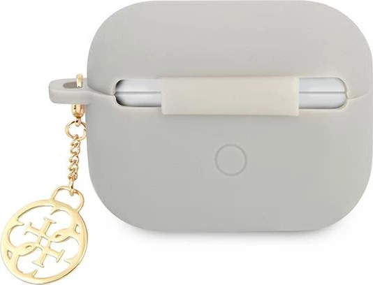 Mbështjellës Guess për AirPods Pro, Charm 4G, silikon, gri