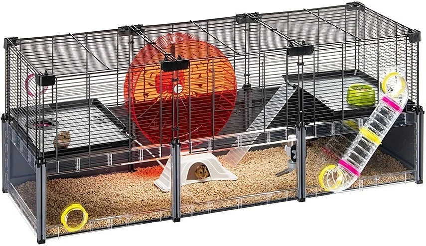 Kafaz për hamster FERPLAST Multipla Large, 107.5x37.5x42 cm, i zi