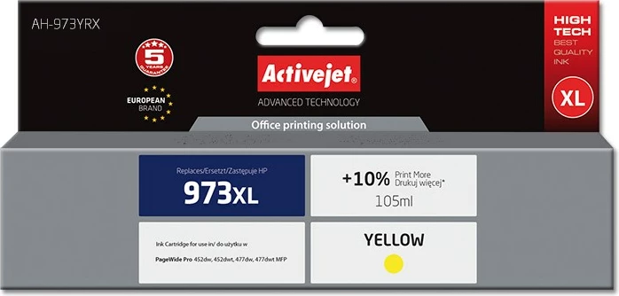 Toner zëvëndësues Activejet AH-973YRX për printerët HP