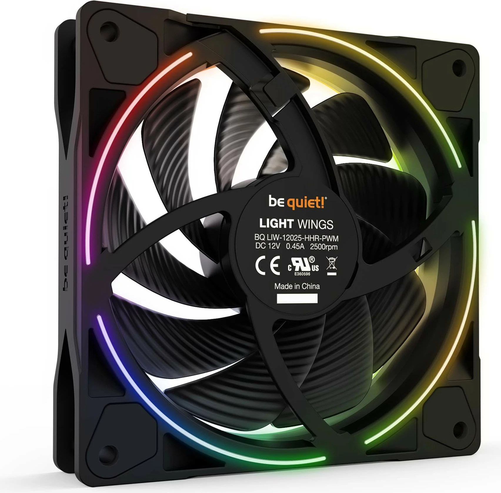 Ventilator kase Be Quiet! Light Wings 120mm ARGB PWM High Speed, i zi