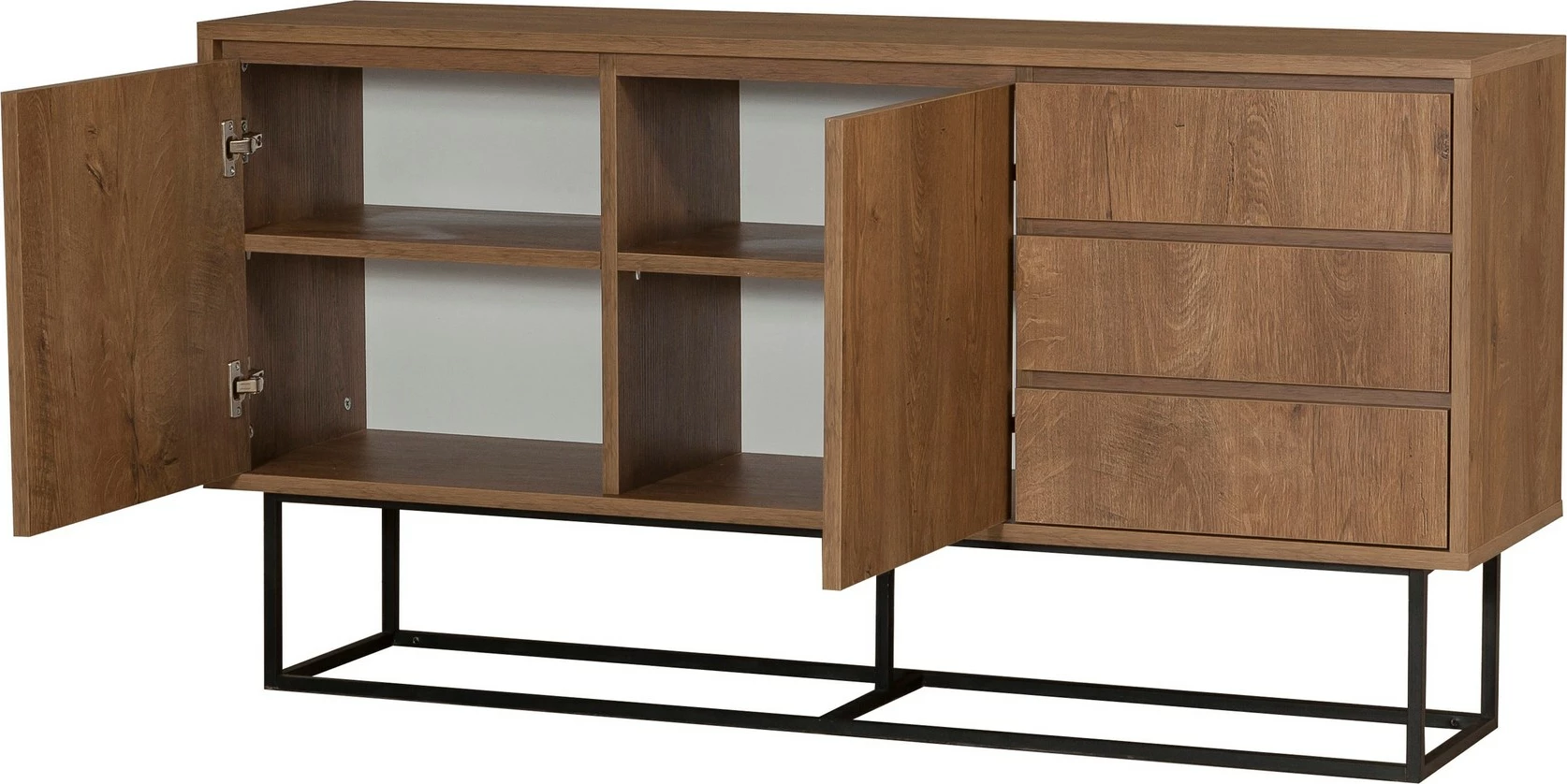 Set mobiljesh për dhomë dite Skye Decor, Laxus Takım 2, ngjyrë arrë dhe e zezë