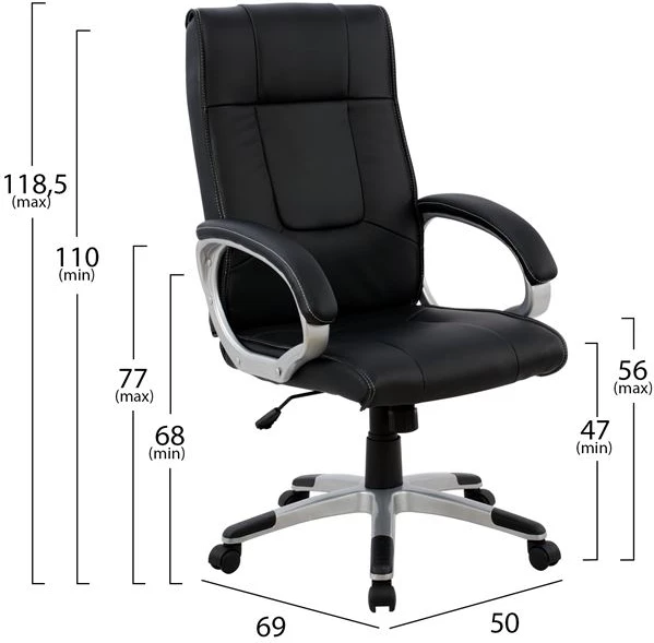 Karrige për zyre CHANDER FH1092.01, e zezë