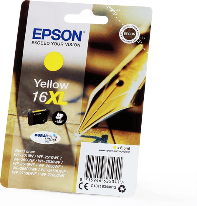 Kartush boje, Epson, 16XL C13T16344012, 6.5 ml deri 450 faqe, XL e verdhë