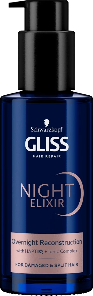 Eliksir nate për flokë Gliss Night Elixir Reconstruction për femra, 100ml