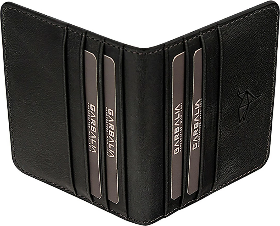 Portofol për burra, lëkurë origjinale, ngjyrë e zezë, Regina