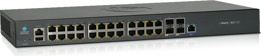 Switch Cambium Networks cnMatrix EX2028, Managed, L2/L3, Gigabit Ethernet, Full duplex, Rack mounting, 1U