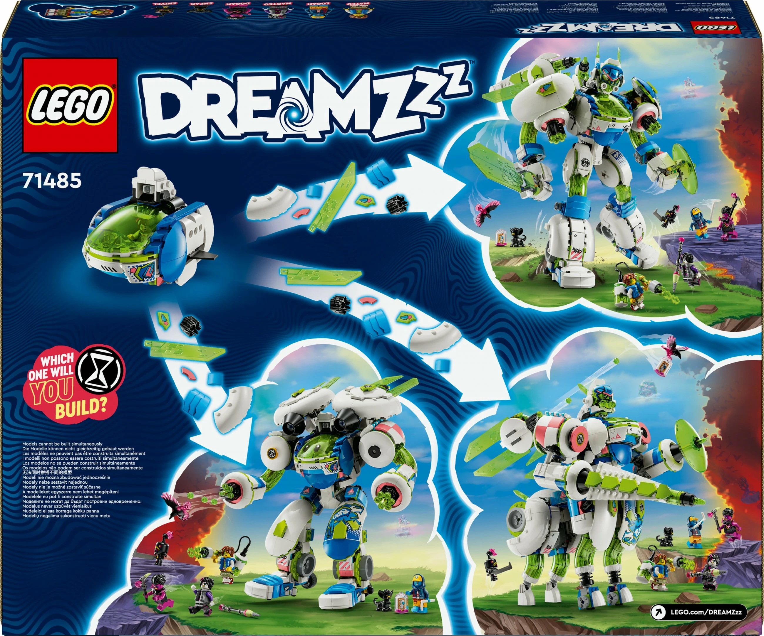 Set ndërtimi LEGO DREAMZzz 71485 Mateo dhe Z-Blob Mech Kalorësi, shumëngjyrësh