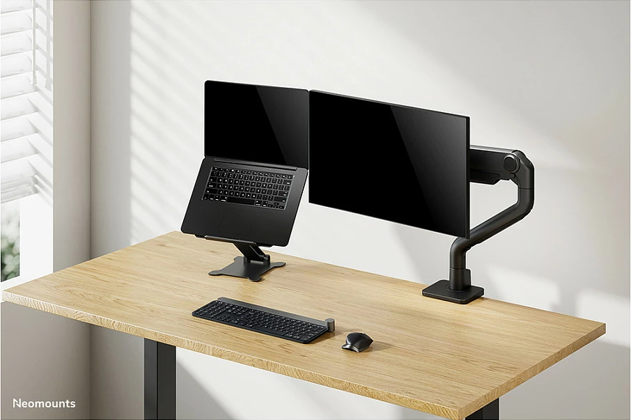 Mbajtës laptopi Newstar Neomounts DS20-740BL1, alumini, i zi, 11-15 inç