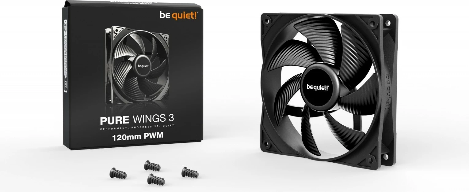 Ventilator kase Be quiet! Pure Wings 3, 120mm, PWM, i zi