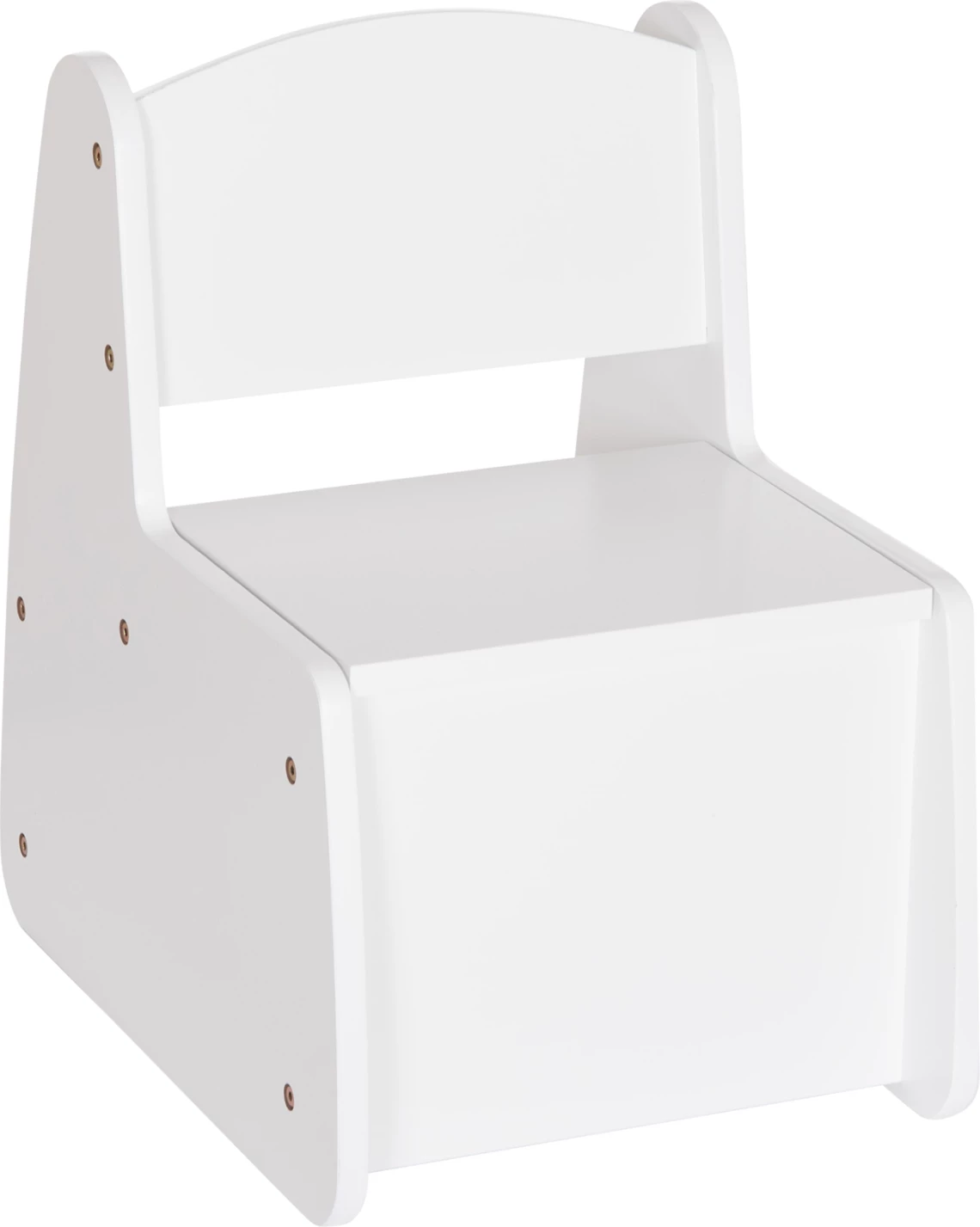 Karrige fëmijësh me hapësirë për ruajtje, model Ricki, dru i bardhë, FH18343.03, 33x43x47cm