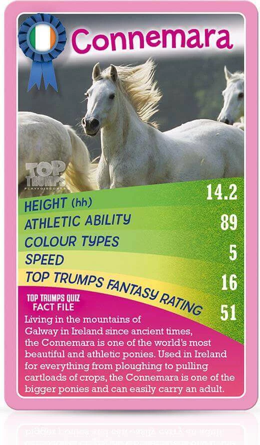 Lojë me letra Winning Moves Top Trumps Horses, Ponies and Unicorns