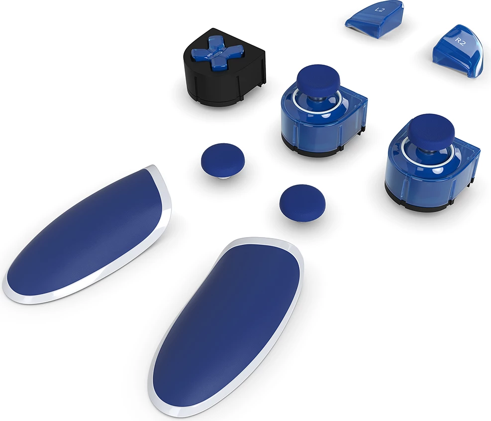 Set modulësh për kontrollues Thrustmaster ESWAP X LED Blue Crystal Pack, kompatibil me Xbox Series X|S/Xbox One/PC, 7 module + 2 kapakë mini-stiku, blu