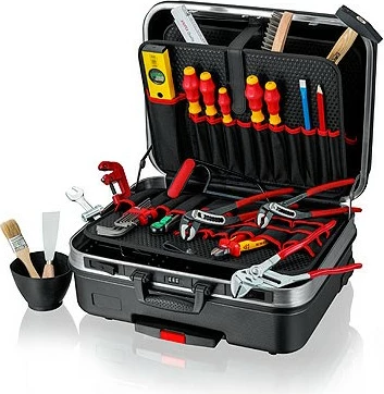 Kasë veglash Knipex 00 21 06 HK S, 31 vegla, 33L, e zezë metalike