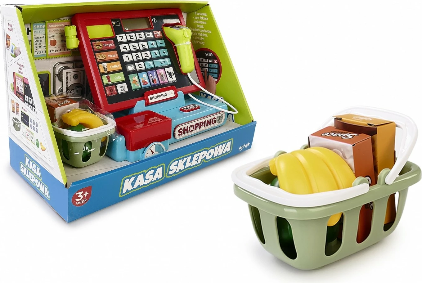 Kasë lodër Artyk 142543 me skaner dhe peshore, shumëngjyrëshe, set aksesorësh