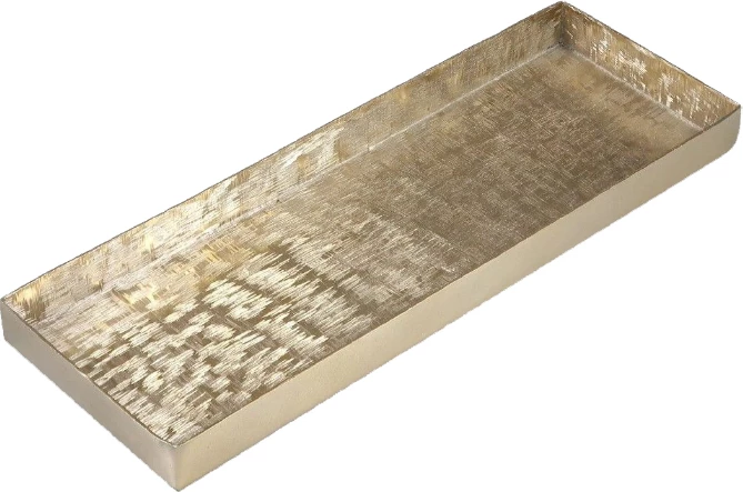 Tabaka dekorative ORLY, alumin, ngjyrë shampanjë, 44x15x3 cm