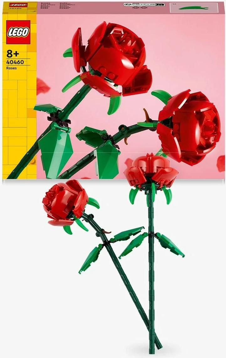 Set ndërtimi LEGO Iconic Roses, 120 pjesë, shumëngjyrëshe