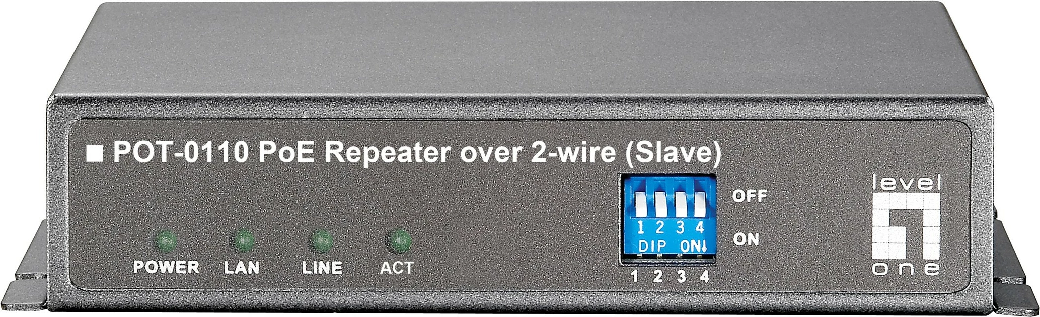 Repeater rrjeti LevelOne PoE, 400 m, 60 Mbit/s, i zi