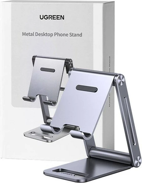 Mbajtës i rregullueshëm për telefon/tablet UGREEN LP263, alumini, gri