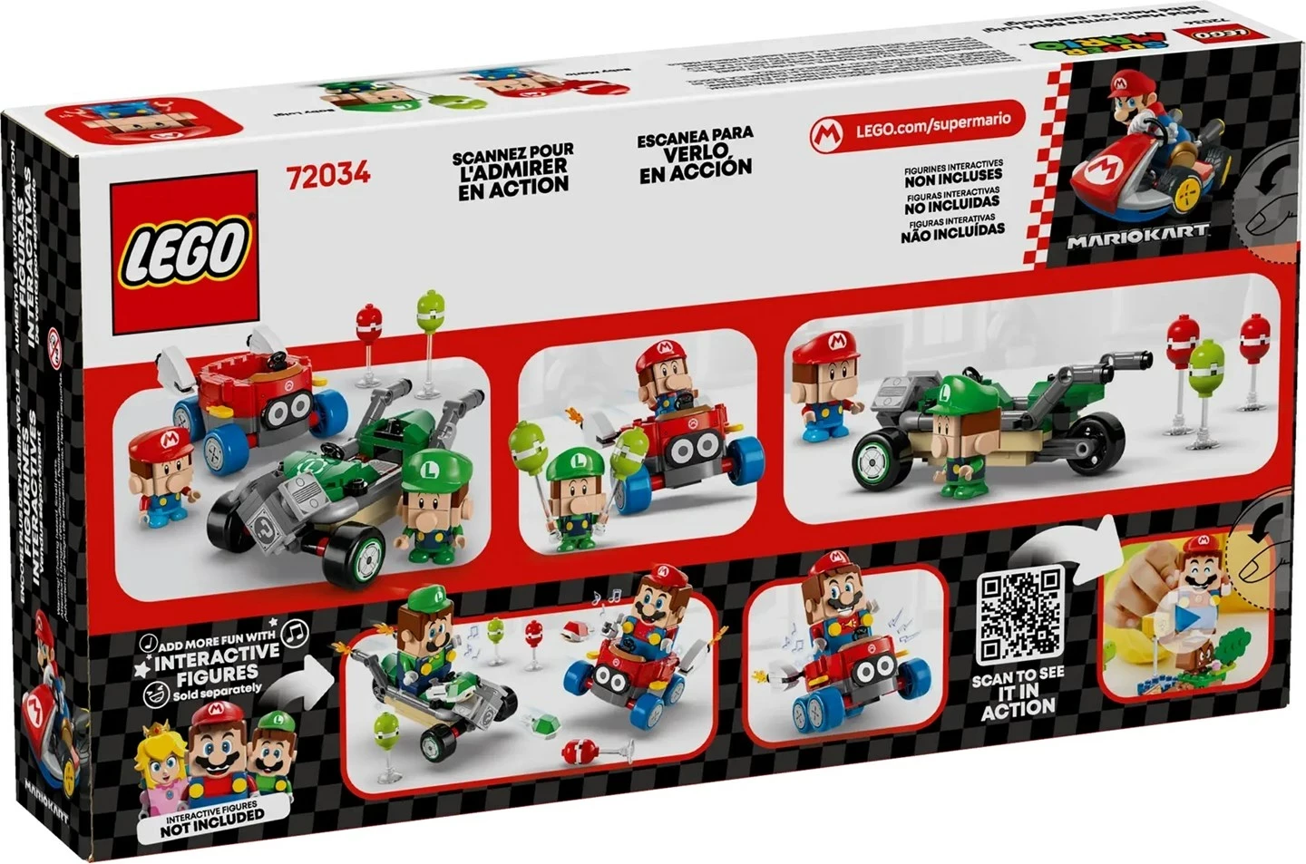 Set LEGO Super Mario 72034 Mario Kart - Baby Mario vs. Baby Luigi