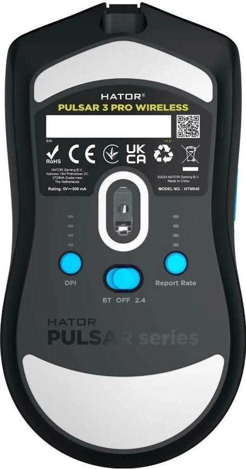Maus Hator Pulsar3 Pro Wireless 3 HTM640, RGB, i zi