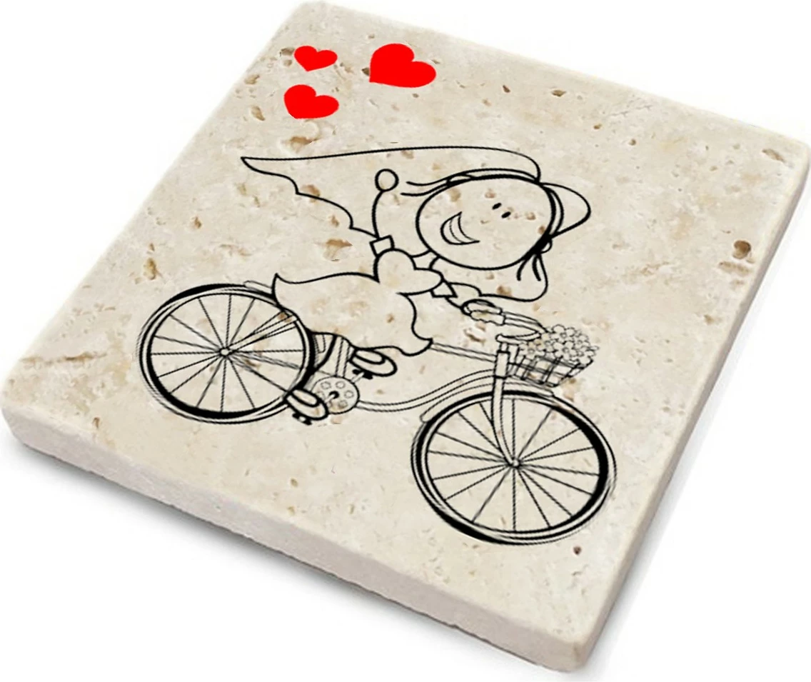 Set 4 copë mbajtëse gotash prej guri natyral, shumëngjyrëshe, Hermia, TBA7436502835858