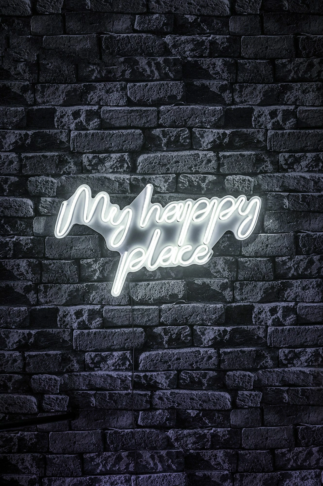 Dekor dritash LED plastike, My Happy Place, e bardhë