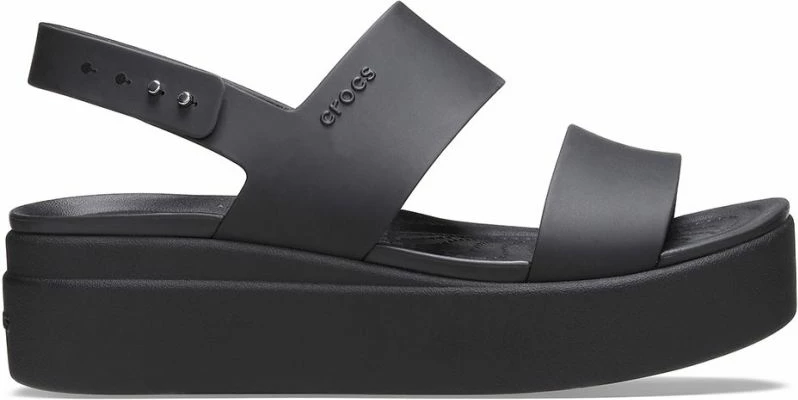Sandale Crocs Brooklyn Low Wedge për Femra, të Zeza