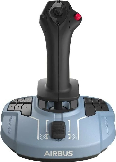 Joystick fluturimi, Thrustmaster TCA Sidestick Airbus Edition 2960844, USB me kabllo, 17 butona, hat 8-drejtimësh, levë throttle me reverse, Black/Blue