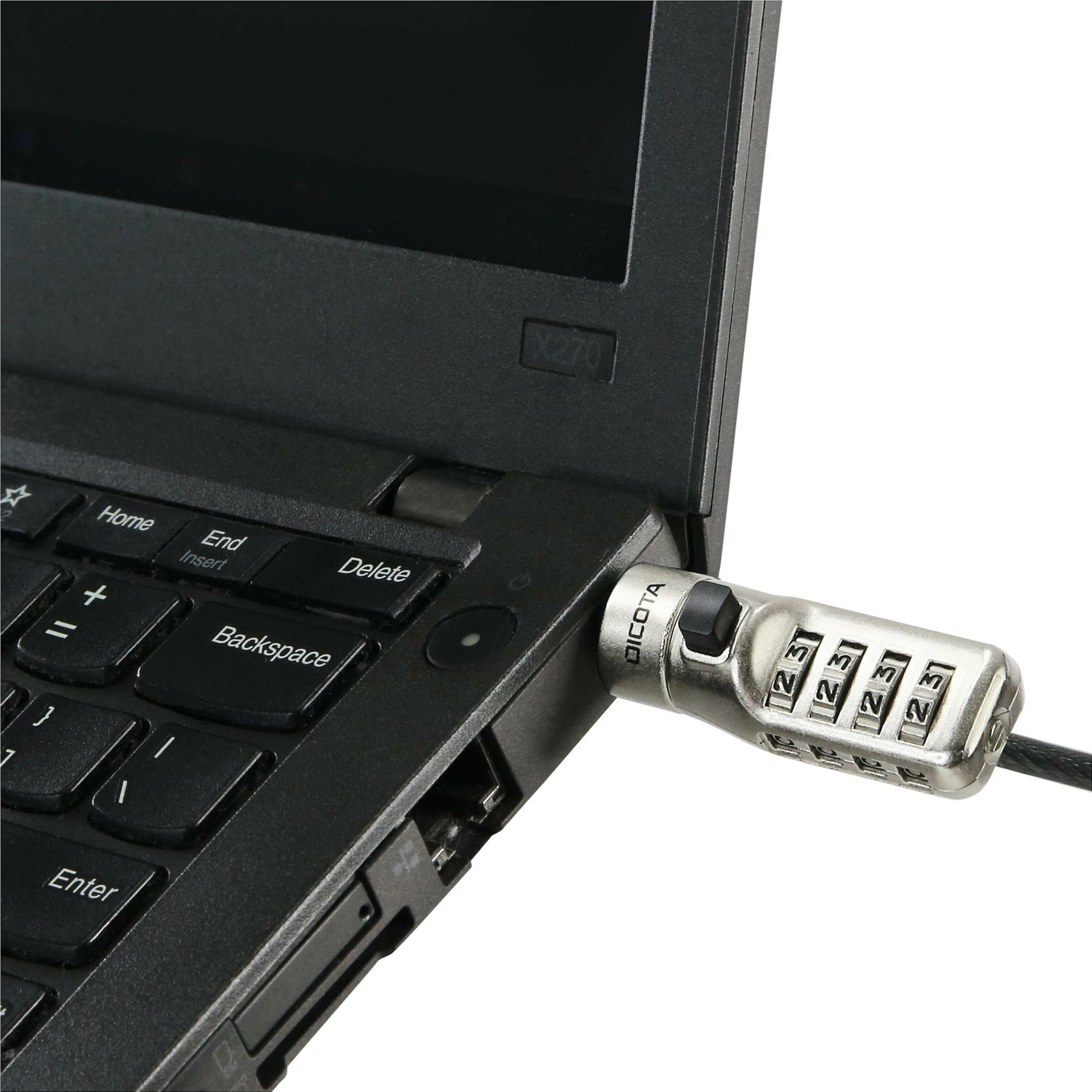 Kabllo sigurie DICOTA D31933, kombinim 4-shifror, 2m, Kensington, zink, antracit