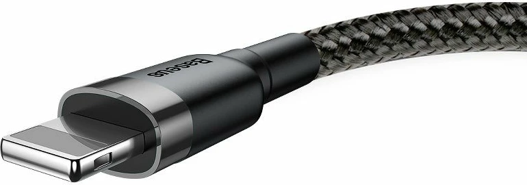 Kabllo USB në Lightning Baseus Cafule CALKLF-CG1 2m 1.5A 480Mbps, gri+e zezë
