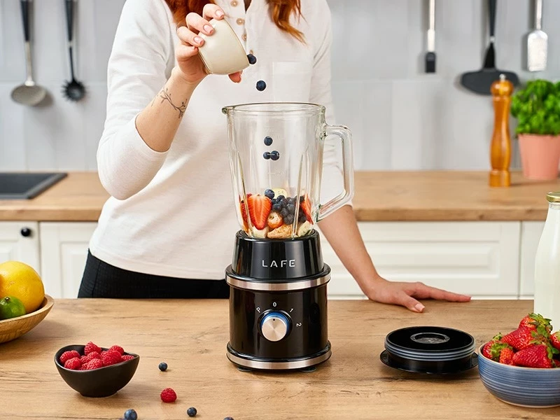 Blender Lafe TitaniumPower, 1.5L, 1300W, thika titan, e zezë-argjendtë