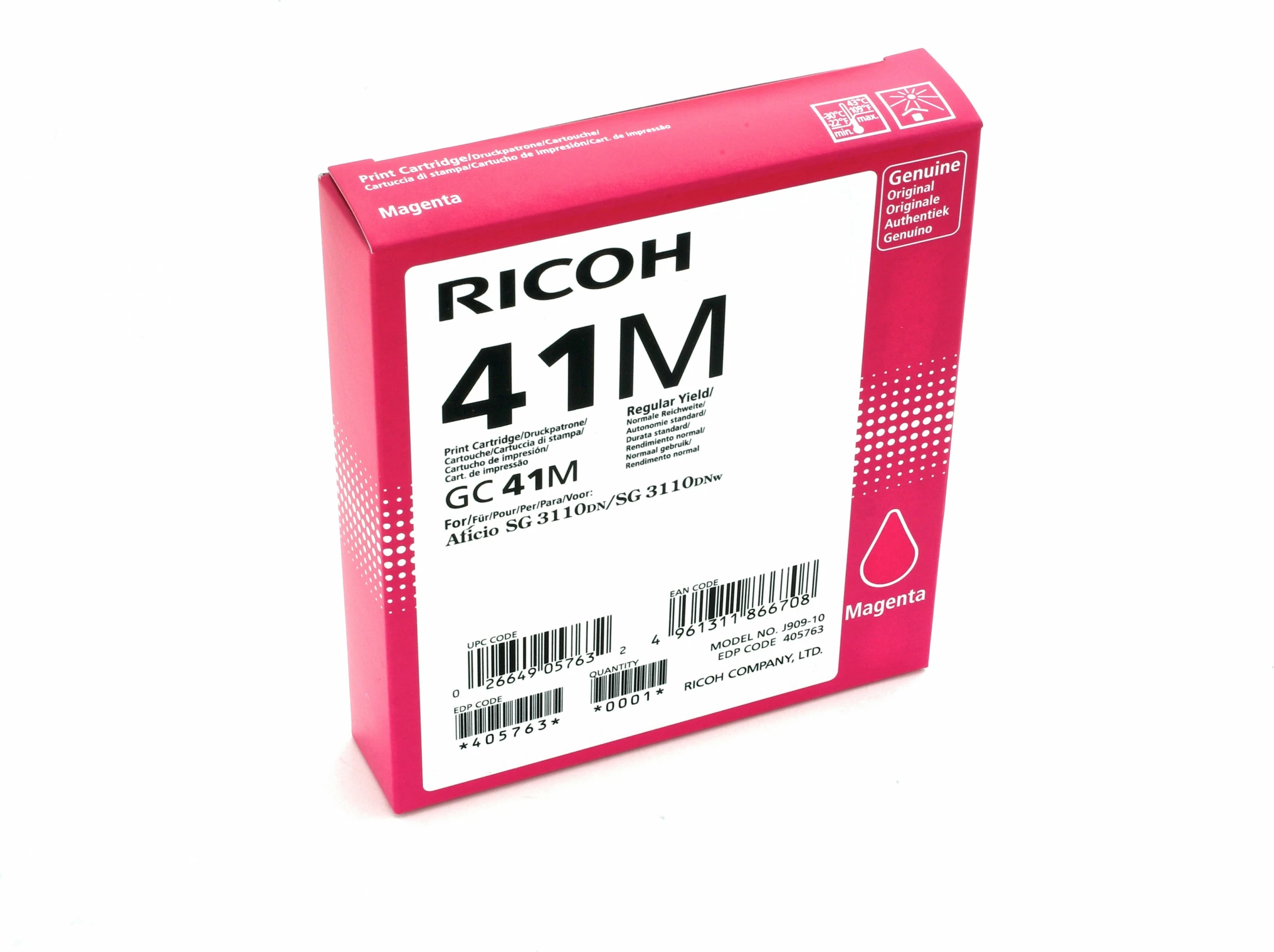 Toner Ricoh GC41M magenta, origjinal, 2200 faqe