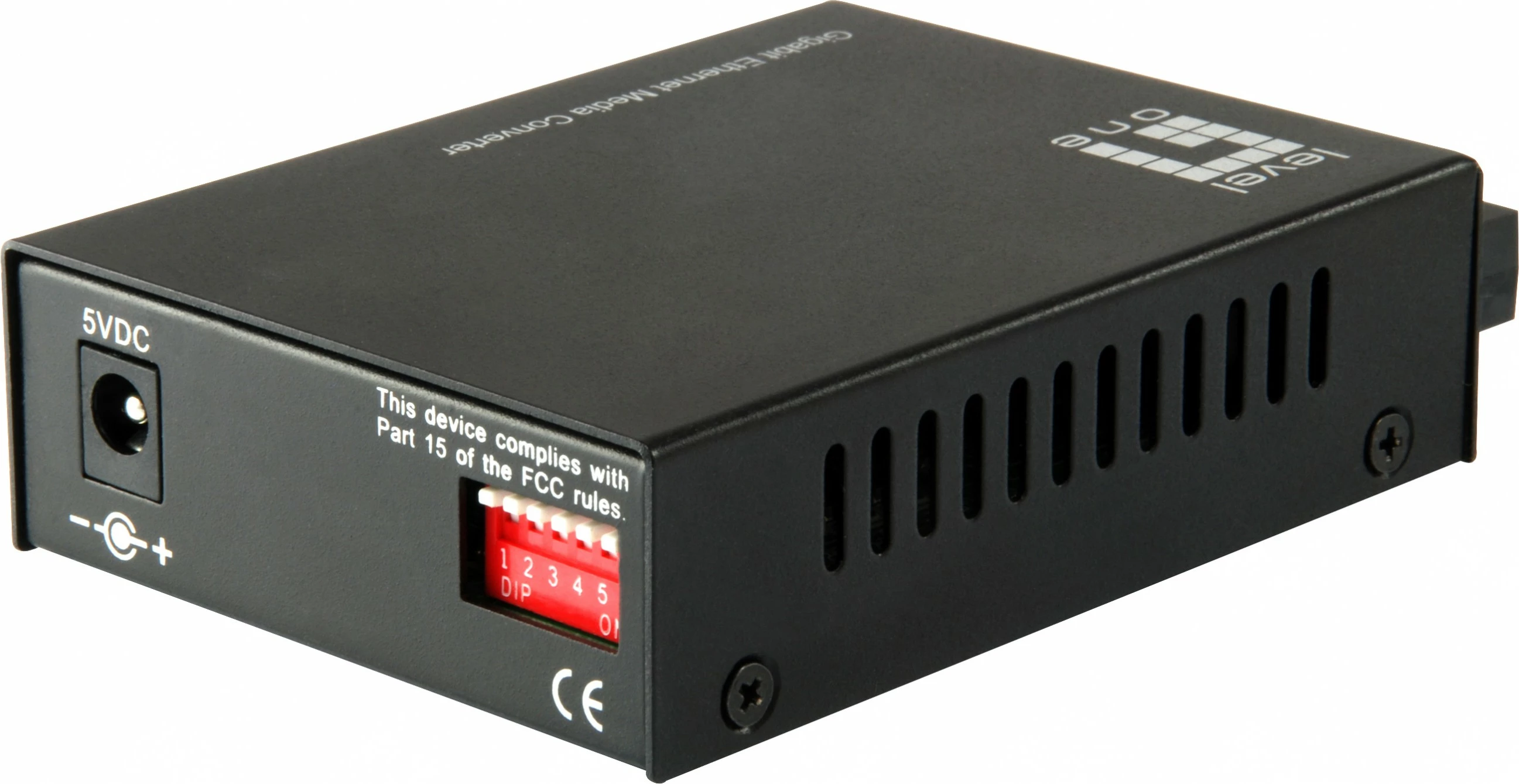 Konvertues media LevelOne RJ45 në SC, Fibër Single-Mode, 20km