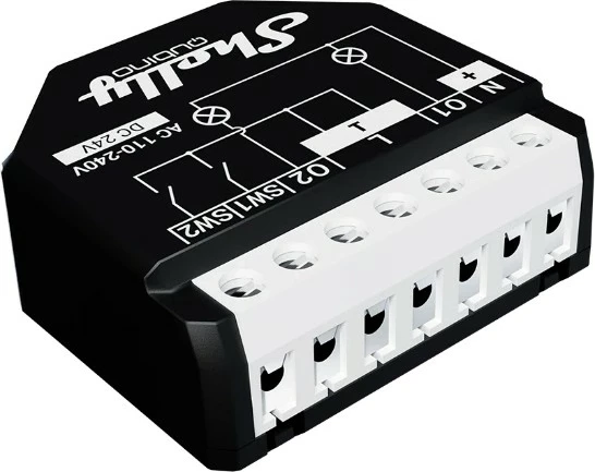 Smart switch Shelly Qubino WAVE 2PM, Wireless, 25 dBmW, Z-Wave, 868.4 MHz, e zezë