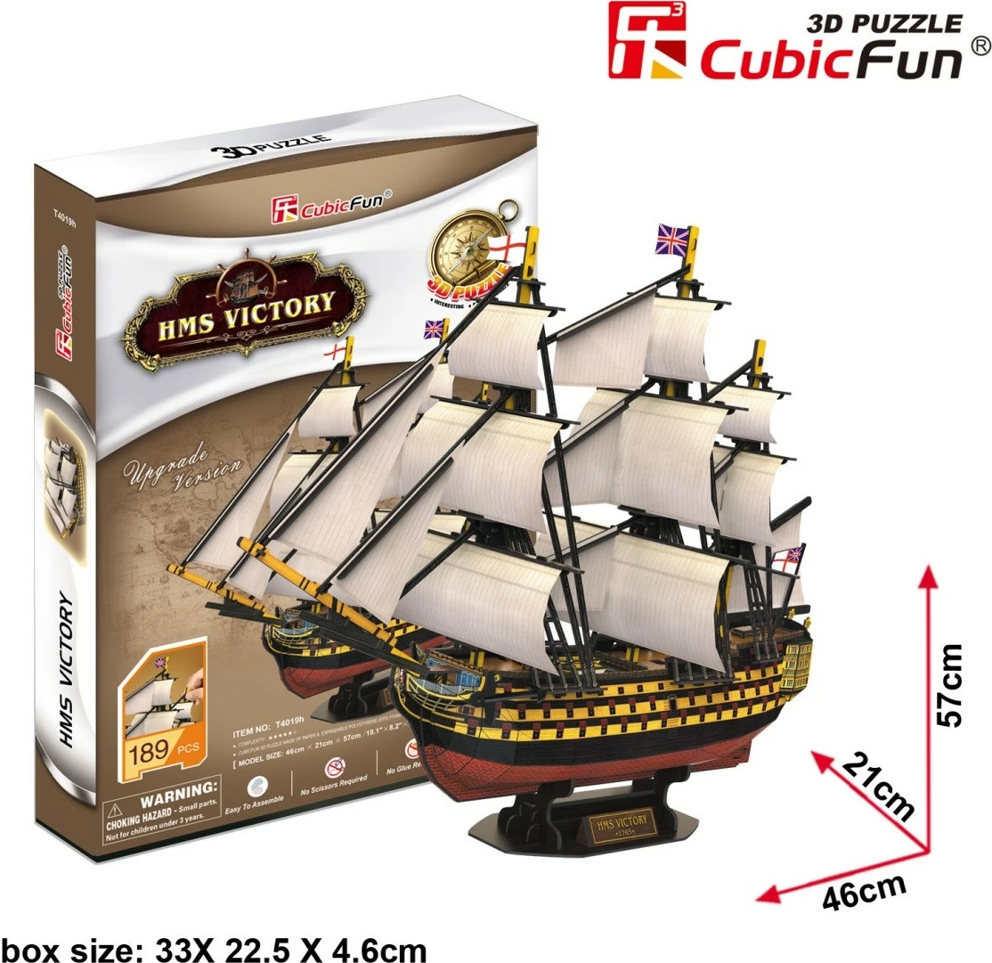 Puzzle 3D Cubic Fun HMS Victory, 189 pjesë