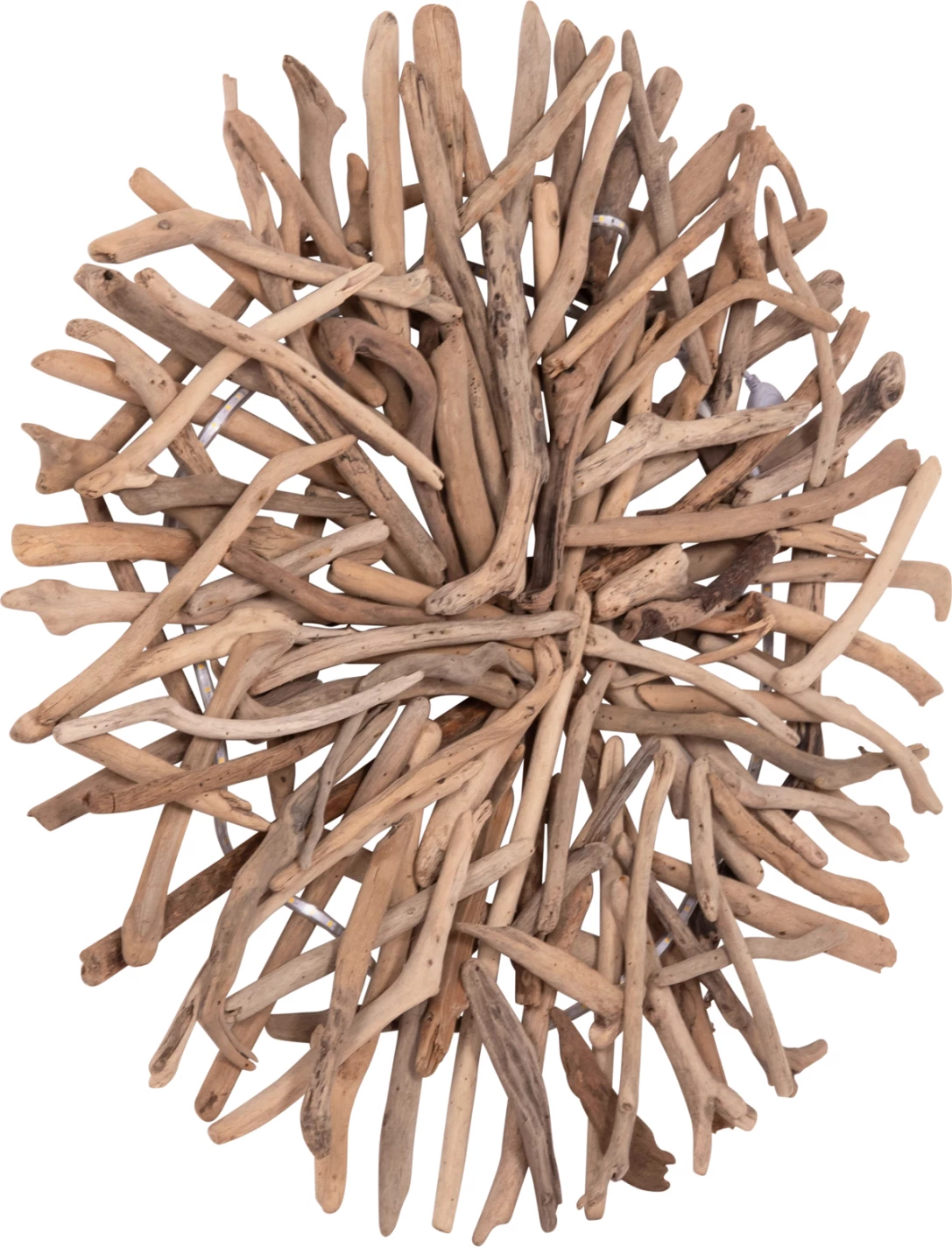 Aplik dekorativ Dreamer, dru i gjetur, me shirit LED, Φ90x7cm