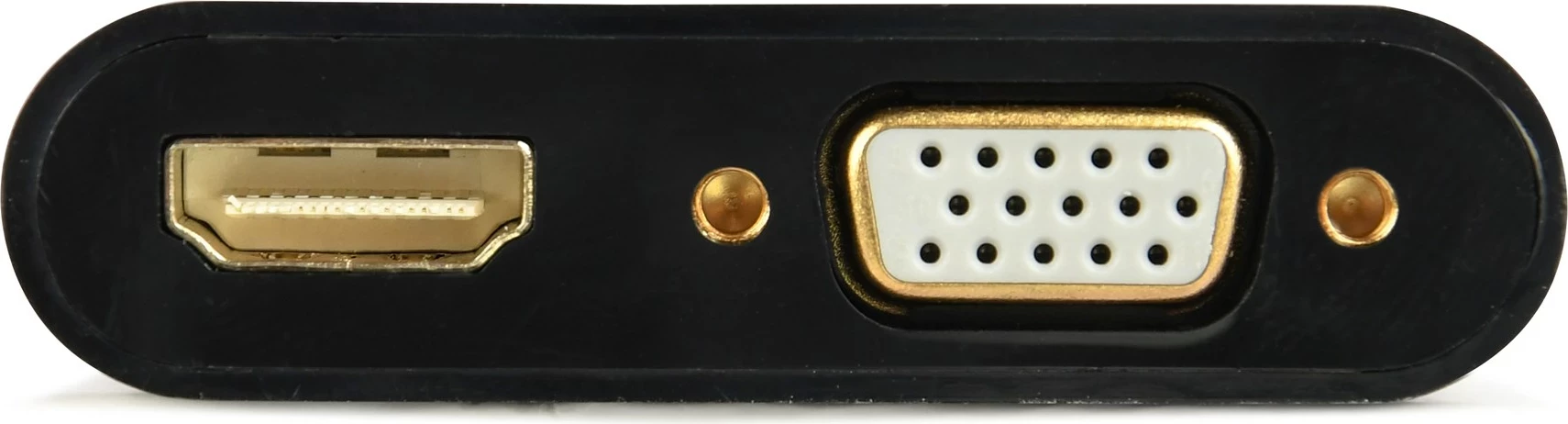 Përshtatës Gembird VGA-HDMI+VGA, 0.15 m, e zezë