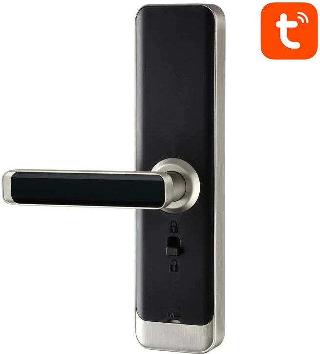 Bravë smart dixhitale, Avatto, SDL-A270-S -5572, Wi‑Fi, gjurmë gishti/IC/kod/aplikacion/çelës, Tuya Smart Life, IP55, për dyer 35–60 mm, me bateri, argjendtë