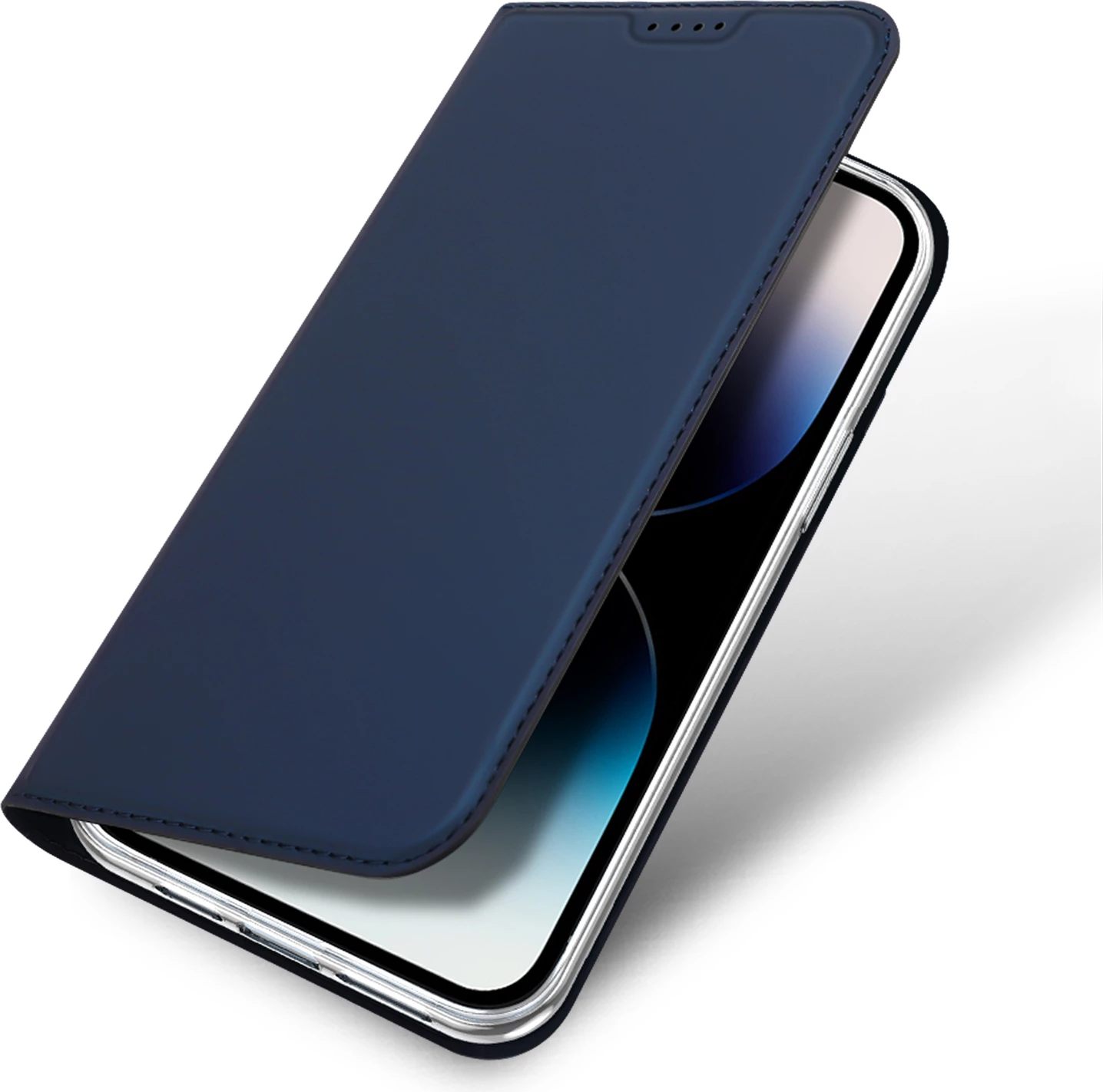 Mbështjellës Dux Ducis Skin Pro për iPhone 15 Pro Max, me xhep kartelash, me qëndrim, Kaltër