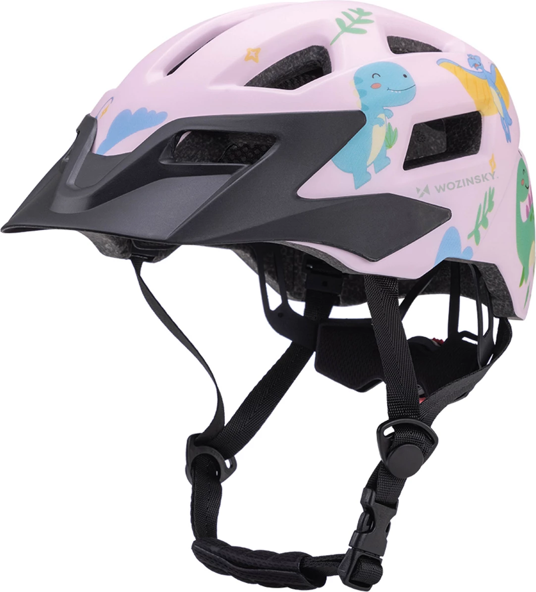 Kaskë MTB fëmijësh Wozinsky HT-45R XS (48-52 cm), me rrotë 360° dhe krahëz të heqshëm, rozë