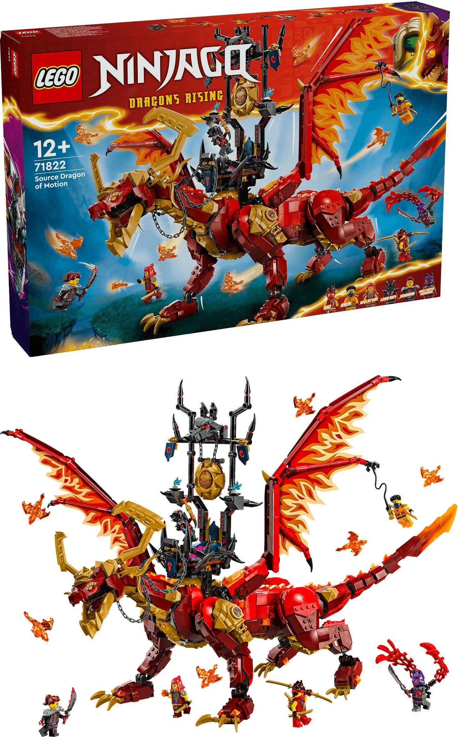 Set ndërtimi LEGO Ninjago 71822 Quelldrache der Bewegung, shumëngjyrësh