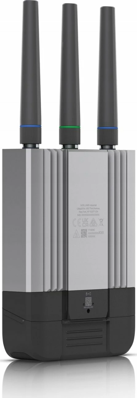 Ruter Ubiquiti UniFi UMR-Industrial 4G LTE, Wi‑Fi 4 2.4GHz, IP66, 2x Gigabit LAN, 3x antena të jashtme, gri