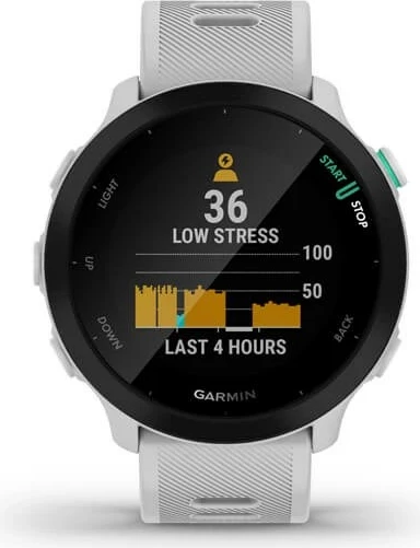 Smartwatch Garmin Forerunner 55, 42 mm, GPS, iOS, Bardhë