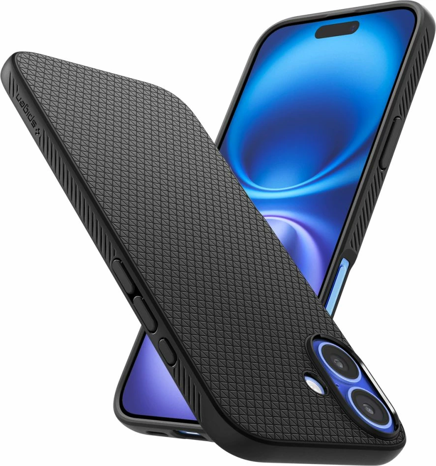 Mbështjellës Spigen Liquid Air për iPhone 16, i zi