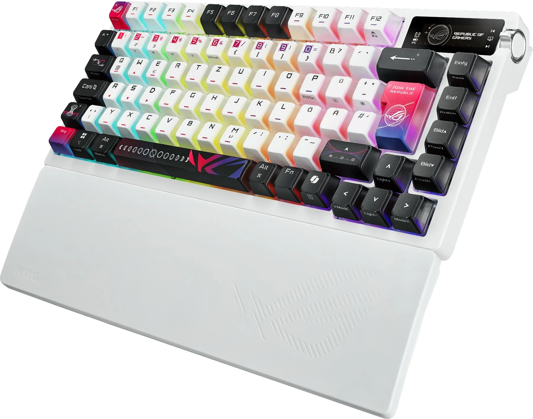 Tastaturë gaming ASUS ROG Azoth X DE, mekanike, RGB, 75%, e bardhë