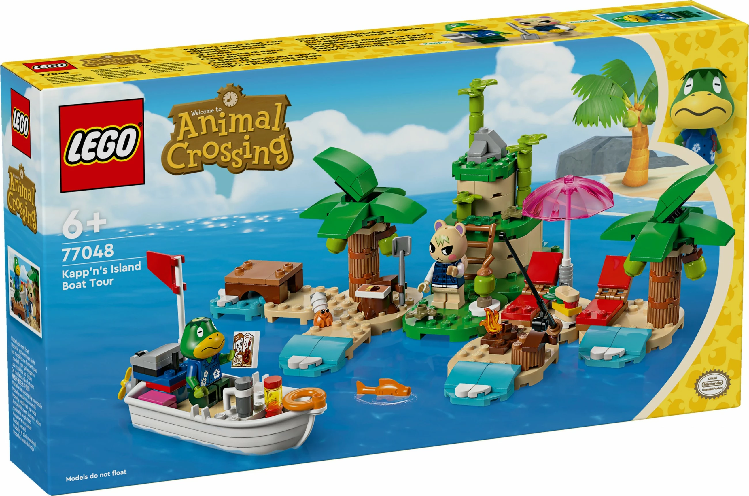Set ndërtimi LEGO Animal Crossing Kapp'n's Island Boat Tour 233 pjesë, multingjyrësh