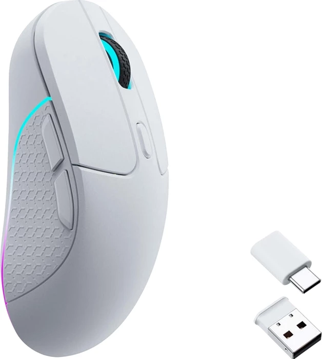Maus gaming Keychron M3 RGB wireless, 1000Hz, i bardhë